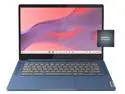 Lenovo - IdeaPad Slim 3 Chromebook Laptop - 14" Full HD Touchscreen Laptop - MediaTek Kompanio 520 - 4GB Memory - 64GB eMMC - Abyss Blue