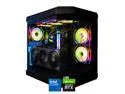 HYPER CYBER Ultra X BLACK Gaming PC Desktop Computer Intel Core i7-14700K, NVIDIA GeForce RTX 4080 SUPER, 64GB DDR5, 4TB SSD, Windows 11 Home, VR Ready, RGB Lighting, WiFi, Ready to Use