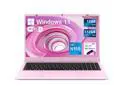 BiTECOOL 15.6" Pink Laptop - Intel N150 Processor (Up to 3.6GHz), 12GB RAM 512GB SSD, FHD IPS Display, Windows 11 Pro with Office Pro Plus 2024, WiFi 6, Bluetooth 5.2, Webcam, USB-C, Long Battery Life