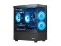 NINGMEI Gaming PC Desktop, Ryzen 7 7700 3.8 GHz (5.3GHz Turbo), NVIDIA RTX 5060 8GB GDDR7, 1TB Gen4 NVMe SSD, 32GB 6000Mhz DDR5 RAM, 650W PSU, Wi-Fi, Win 11,Prebuilt PC, Black