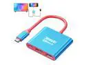 JEMDO Switch 2 Dock HDMI-adapter, 4K 60Hz 18Gbps USB-C 3.2 naar HDMI 2.0 kabel 2m, 100W PD, draagbare reis-tv dock/adapter compatibel met Nintendo Switch 2 (below V21.0.0)/OLED/2017, zwart JEMDO Switch 2 Dock HDMI-adapter, 4K 60Hz 18Gbps USB-C 3.2 naar HDMI 2.0 kabel 2m, 100W PD, draagbare reis-tv dock/adapter compatibel met Nintendo Switch 2 (below V21.0.0)/OLED/2017, zwart
