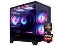 YLZKIX Gaming PC,AMD Ryzen 5 5600X 3.7GHz(up to 4.6GHz), Radeon RX 6600 8GB Desktop Computer, 1TB NVMe SSD, 16GB DDR4 3200MHz, ,550W PSU,USB WIFI6&Bluetooth Windows 11 Home & AI Powered Gamer PC