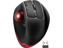 Wireless Trackball Mouse, Ergonomic Bluetooth Rechargeable Computer Mouse, Backlit Rollerball Thumb Laptop mice -Red Ball