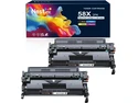 58X CF258X Black High-Yield Toner Cartridge 2 Pack (with Chip) Works with HP Pro MFP M428dw M428fdw M428fdn M428, Pro M404n M404dn M404dw M404, Enterprise MFP M430f M406dn Series Printer | 58X 58A 58X CF258X Black High-Yield Toner Cartridge 2 Pack (with Chip) Works with HP Pro MFP M428dw M428fdw M428fdn M428, Pro M404n M404dn M404dw M404, Enterprise MFP M430f M406dn Series Printer | 58X 58A