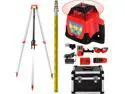 SIHAO Self Leveling Rotary Laser Kit, 1640ft/500M Red Beam Laser Level with Tripod & 5m Staff , IP66 Waterproof Receiver Remote Control, 360 Rotating Horizontal Vertical Transit Level