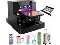 SIHAO L805 UV Flatbed Printer Machine, Higher Resolution 2880 x1440dpi, UV DTF Printer Machine with Bottle Holder for Phone Case Glass Cups Stickers (A4 UV L1805)