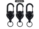 3Pcs Heavy Duty Retractable Keychain Carabiner Badge Holder Steel Wire Cord Reel Heavy Duty Retractable High Elastic Self Recoil Key Chain With Clip Ring Keychain Retractable Carabiner Car 3Pcs Heavy Duty Retractable Keychain Carabiner Badge Holder Steel Wire Cord Reel Heavy Duty Retractable High Elastic Self Recoil Key Chain With Clip Ring Keychain Retractable Carabiner Car