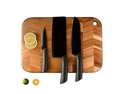 Idealforce 3Pcs Black NonStick Kitchen Knife Set, Stainless Steel Ultra Sharp Chef Knives, Comfort Grip Handle for Home Kitchen Use Idealforce 3Pcs Black NonStick Kitchen Knife Set, Stainless Steel Ultra Sharp Chef Knives, Comfort Grip Handle for Home Kitchen Use