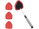Car Windshield Cleaning Tool, Car Windshield Window Cleaner, Car Window Detailing Cleaning Kit, Extendable Handle and 4 Upgraded Reusable Microfiber Pads, Glass Wiper Brush Kit for Car&Home Red Car Windshield Cleaning Tool, Car Windshield Window Cleaner, Car Window Detailing Cleaning Kit, Extendable Handle and 4 Upgraded Reusable Microfiber Pads, Glass Wiper Brush Kit for Car&Home Red