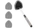 Car Windshield Cleaning Tool, Car Windshield Window Cleaner, Car Window Detailing Cleaning Kit, Extendable Handle and 4 Upgraded Reusable Microfiber Pads, Glass Wiper Brush Kit for Car&Home Gray Car Windshield Cleaning Tool, Car Windshield Window Cleaner, Car Window Detailing Cleaning Kit, Extendable Handle and 4 Upgraded Reusable Microfiber Pads, Glass Wiper Brush Kit for Car&Home Gray