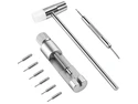 Solid Watch Link Removal Kit, Tools to Adjust and Remove BraceletsWatch Strap Size Adjuster, Watch Band Adjustment Tool Kit with 6 Extra Pins and 1 Hammer Solid Watch Link Removal Kit, Tools to Adjust and Remove BraceletsWatch Strap Size Adjuster, Watch Band Adjustment Tool Kit with 6 Extra Pins and 1 Hammer