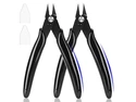 3 Pack 5 Inch Flush Cutters, Micro Wire Cutters, Zip Tie Cutter | Precision Sharp Wire Cutters for Crafting, Jewelry Making, Plastic Models, 3D Print, Electronics, Floral 3 Pack 5 Inch Flush Cutters, Micro Wire Cutters, Zip Tie Cutter | Precision Sharp Wire Cutters for Crafting, Jewelry Making, Plastic Models, 3D Print, Electronics, Floral