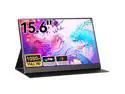 Portable Monitor, 15.6" FHD 1080P IPS Ultra-Slim Screen with 100% sRGB, USB-C & HDMI Plug & Play, Built-in Speakers & Protective Case, External Second Screen for Laptop/Mac/Switch/Xbox