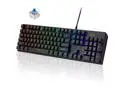 Mechanical Keyboard, Wired 104 Keys Full Size RGB LED Backlit Gaming Keyboard with Blue Switches, Anti-Ghosting, USB Keyboard for Windows PC, Mac, Laptop, Xbox