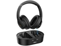 1Mii ClearLinkTV H3 Wireless Headphones for TV Watching for Seniors | Transmitter Charging Base, Plug and Play, 2.4G Low Latency, 75H Play Time, Works with TV Optical, AUX, RCA Audio Out Jack