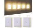 Motion Sensor Night Light Indoor - Cordless Battery Powered Under Cabinet Lighting, Stick-on Magnet LED Closet Lights, Safe Light for Stairs, 4000K Nightlight 3-Pack (Yellow) Motion Sensor Night Light Indoor - Cordless Battery Powered Under Cabinet Lighting, Stick-on Magnet LED Closet Lights, Safe Light for Stairs, 4000K Nightlight 3-Pack (Yellow)