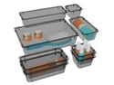 8 PCS Clear Plastic Drawer Organizer Set, 4 Sizes Desk Drawer Organization and Storage Containers for Makeup, Cosmetics, Jewelry and Gadgets in Kitchen, Bathroom, Bedroom, Office, Clear Black 8 PCS Clear Plastic Drawer Organizer Set, 4 Sizes Desk Drawer Organization and Storage Containers for Makeup, Cosmetics, Jewelry and Gadgets in Kitchen, Bathroom, Bedroom, Office, Clear Black