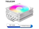 TEUCER TE-45 Low Profile CPU Cooler, 45mm Height 6 Heat Pipe 92mm PWM ARGB CPU Air Cooler TEUCER TE-45 Low Profile CPU Cooler, 45mm Height 6 Heat Pipe 92mm PWM ARGB CPU Air Cooler