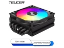 TEUCER TE-45 Low Profile CPU Cooler, 45mm Height 6 Heat Pipe 92mm PWM ARGB CPU Air Cooler TEUCER TE-45 Low Profile CPU Cooler, 45mm Height 6 Heat Pipe 92mm PWM ARGB CPU Air Cooler