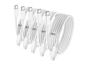 Core Tech USB-C to Lightning Cable 5-Pack, 3/3/6/6/10 ft, MFi Certified, 20W PD Fast Charging, White Core Tech USB-C to Lightning Cable 5-Pack, 3/3/6/6/10 ft, MFi Certified, 20W PD Fast Charging, White