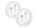 Core Tech USB-C to USB-C Woven Charging Cable 2-Pack, 3 ft Each, 60W PD Fast Charging, White Core Tech USB-C to USB-C Woven Charging Cable 2-Pack, 3 ft Each, 60W PD Fast Charging, White