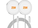 Core Tech Magnetic Wireless Charger 2-Pack, Up to 25W Charging Pads with 1.2m USB-C Cables, for Compatible iPhone 12-17 and AirPods Cases, White Core Tech Magnetic Wireless Charger 2-Pack, Up to 25W Charging Pads with 1.2m USB-C Cables, for Compatible iPhone 12-17 and AirPods Cases, White