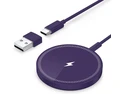 Core Tech Magnetic Wireless Charger 1-Pack, 3.96ft USB-C Cable with USB-A Adapter, Charging Pad for Compatible iPhone 12-17 and AirPods Cases, Purple Core Tech Magnetic Wireless Charger 1-Pack, 3.96ft USB-C Cable with USB-A Adapter, Charging Pad for Compatible iPhone 12-17 and AirPods Cases, Purple