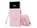 Core Tech - 40800mAh 25W Fast-Charge Power Bank with Built-In Cables and LED Display - Rose Pink Core Tech - 40800mAh 25W Fast-Charge Power Bank with Built-In Cables and LED Display - Rose Pink