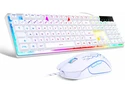 Core Tech - 104-Key Wired Membrane Gaming Keyboard and Optical Mouse Combo with RGB Lighting - White Core Tech - 104-Key Wired Membrane Gaming Keyboard and Optical Mouse Combo with RGB Lighting - White