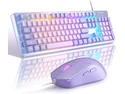 Core Tech - 104-Key Wired Membrane Gaming Keyboard and Optical Mouse Combo with RGB Lighting - Violet Core Tech - 104-Key Wired Membrane Gaming Keyboard and Optical Mouse Combo with RGB Lighting - Violet