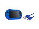 eForCity Blue Silicone Skin Controller Case with FREE 10FT Blue Micro USB 2-in-1 Cable Compatible with Sony PlayStation Vita 2000 Controller