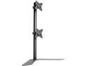 VIVO Dual LCD Monitor Desk Stand Free Standing Vertical 2 Screens up to 27" Black (STAND-V002H)