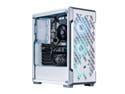 Velztorm White Fultix Custom Built Gaming Desktop PC (AMD Ryzen 5-5500, GeForce RTX 5060, 32GB DDR4, 1TB PCIe SSD + 1TB HDD, RGB Fans, 750W PSU, WiFi 5, Bluetooth 4.2, RJ-45, HDMI, Win 11 Home)