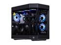 Velztorm Black Praetix 3D Gaming Desktop PC (AMD Ryzen 7 9800X3D, GeForce RTX 5070 Ti, 32GB DDR5, 2TB PCIe SSD, RGB Fans, 360mm AIO, 1000W PSU, WiFi 7, Bluetooth 5.4, RJ-45, HDMI, Win 11 Pro)
