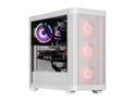 Velztorm White Pilum Custom Built Gaming Desktop PC (AMD Ryzen 7 5700X, GeForce RTX 5070, 16GB DDR4, 1TB PCIe SSD + 2TB HDD, RGB Fans, 120mm AIO, 750W PSU, WiFi 5, Bluetooth 5.0, RJ-45, Win 11 Home)