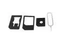 4 in 1 Nano SIM Card Adapter Micro SIM Convert to Standard Black