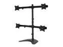 NavePoint Quad LCD Curved Monitor Mount Stand Free Standing With Adjustable Tilt Holds 4 Monitors Up To 27-Inches Black