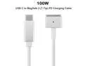 100W USB C Type C to Magsafe 2 T-Tip Power Adapter PD Charger Cable for Apple MacBook Pro 13inch 15in 17inch with Retina Display ((Mid 2012 & After) A1398 A1424 MD506LL/A