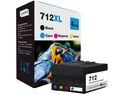712XL 712 Ink Cartridges High Yield Replacement for HP 712 Ink Cartridges Combo Pack Compatible with HP DesignJet T210 T230 T250 T630 T650 Studio Plotter Printers (4-Pack| Black/Cyan/Magenta/Yellow) 712XL 712 Ink Cartridges High Yield Replacement for HP 712 Ink Cartridges Combo Pack Compatible with HP DesignJet T210 T230 T250 T630 T650 Studio Plotter Printers (4-Pack| Black/Cyan/Magenta/Yellow)