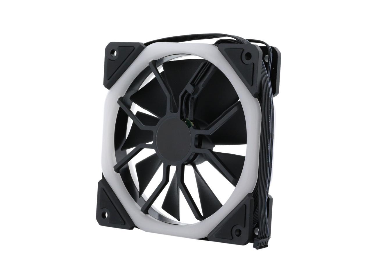 DIYPC DRRGB Hydro Bearing 120mm Dual Ring RGB Silent Fan for Computer
