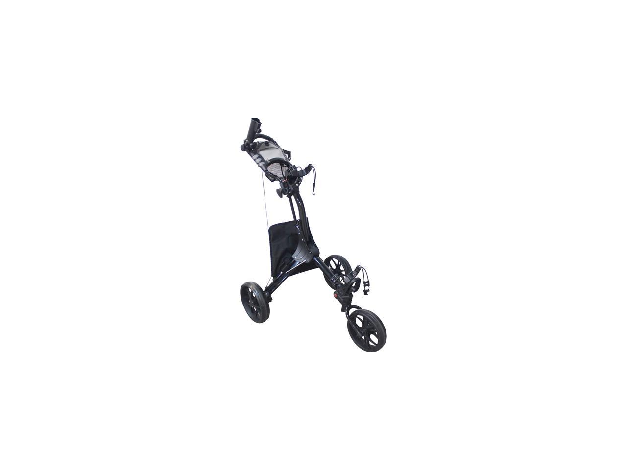 Hoveroid Foldable 3 Wheel Golf Push Cart with Aluminum Structure 