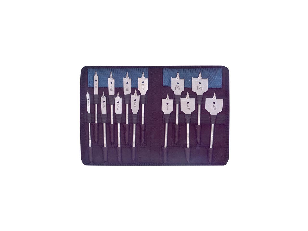 BOSCH 13 Piece Set RapidFeed™ Spade Drill Bits & Nylon Storage