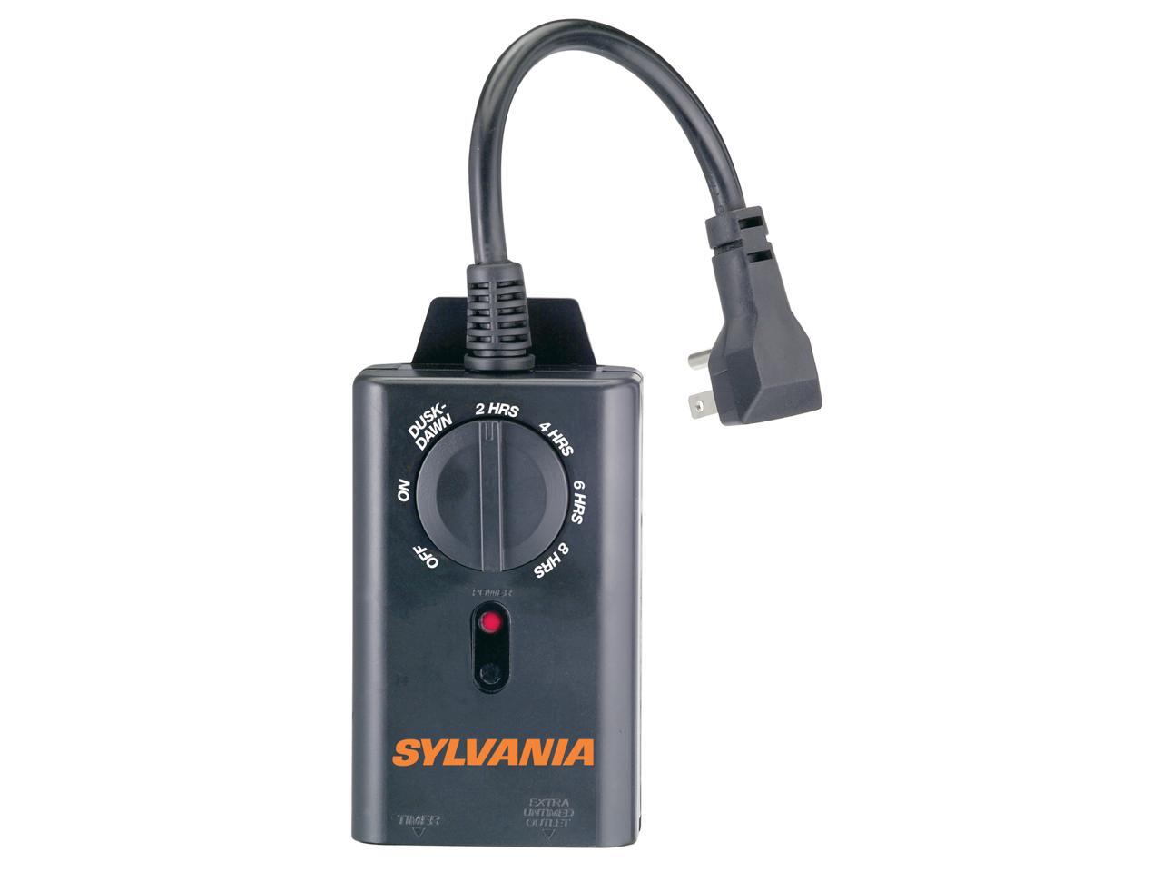 Sylvania SA200 Outdoor Timer With Dusk To Dawn Light Sensor & 2 Outlets