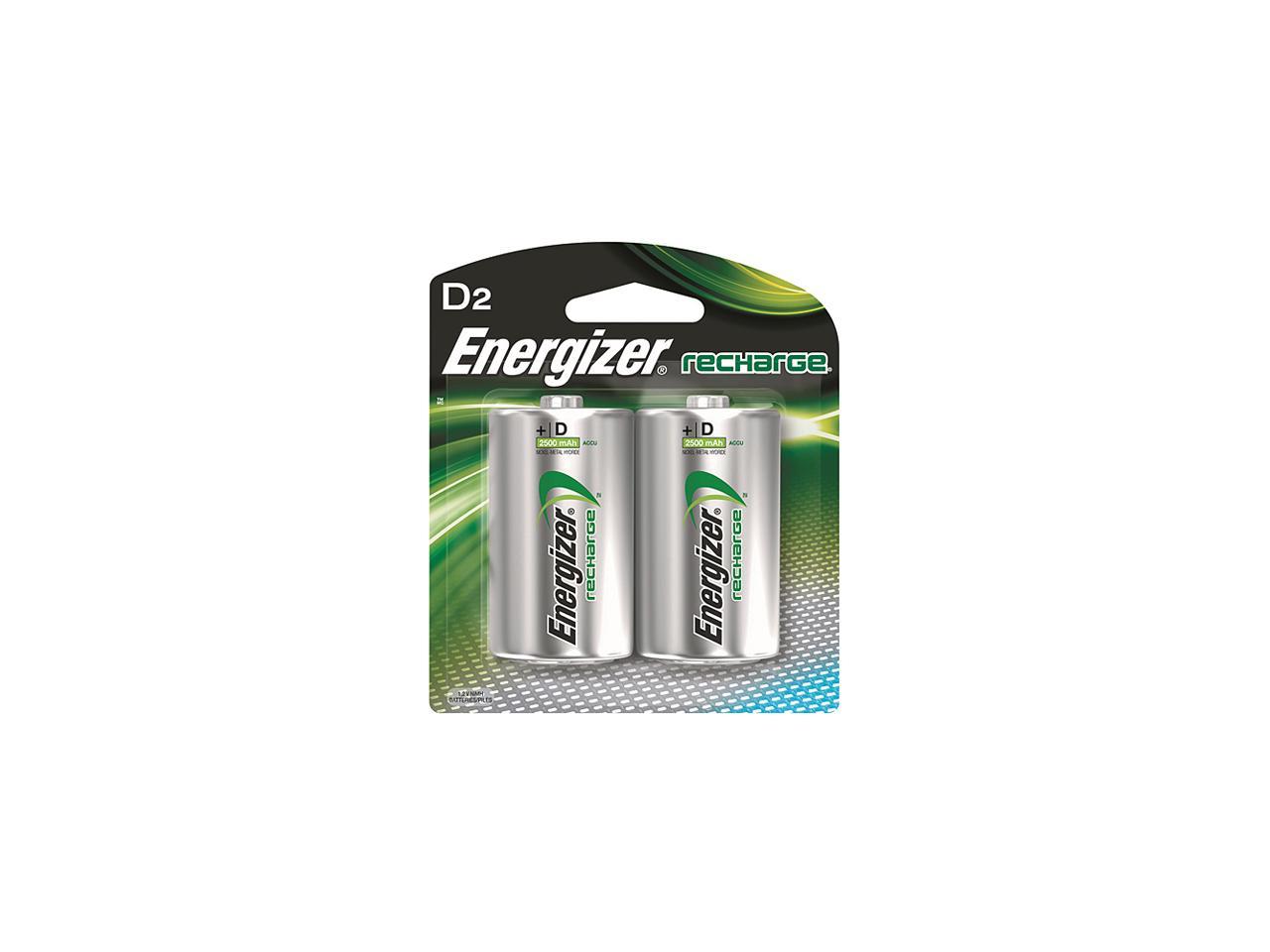 Energizer e2 2500mAh Ni-MH Rechargeable D Batteries - 2-pack - Newegg.com