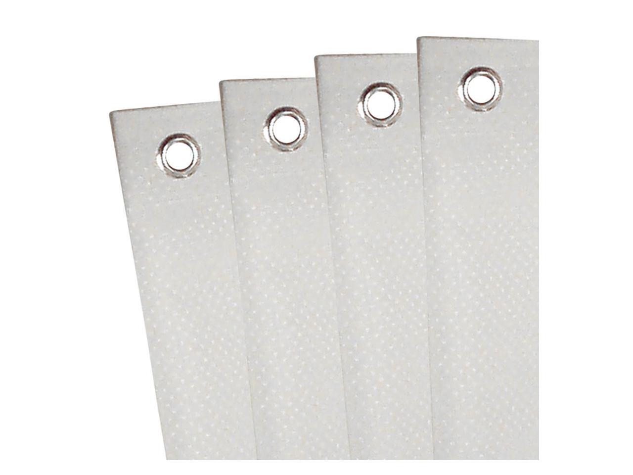 Zenith H20WW 70" X 72" White Fabric Shower Curtain or Liner