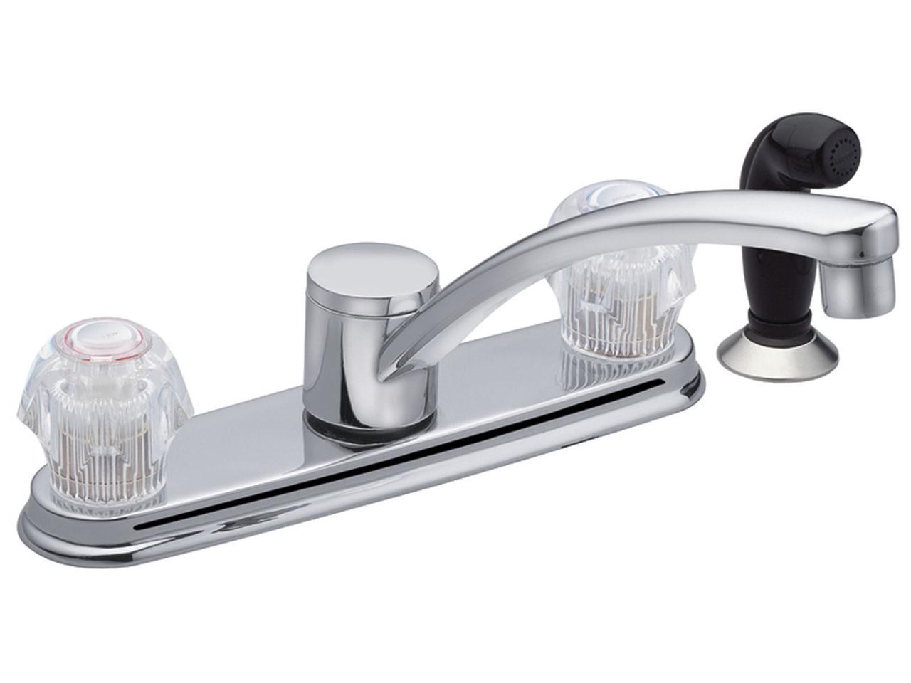 Moen Ca87681 Touch Control Two Handle Low Arc Kitchen Faucet Chrome Newegg Com