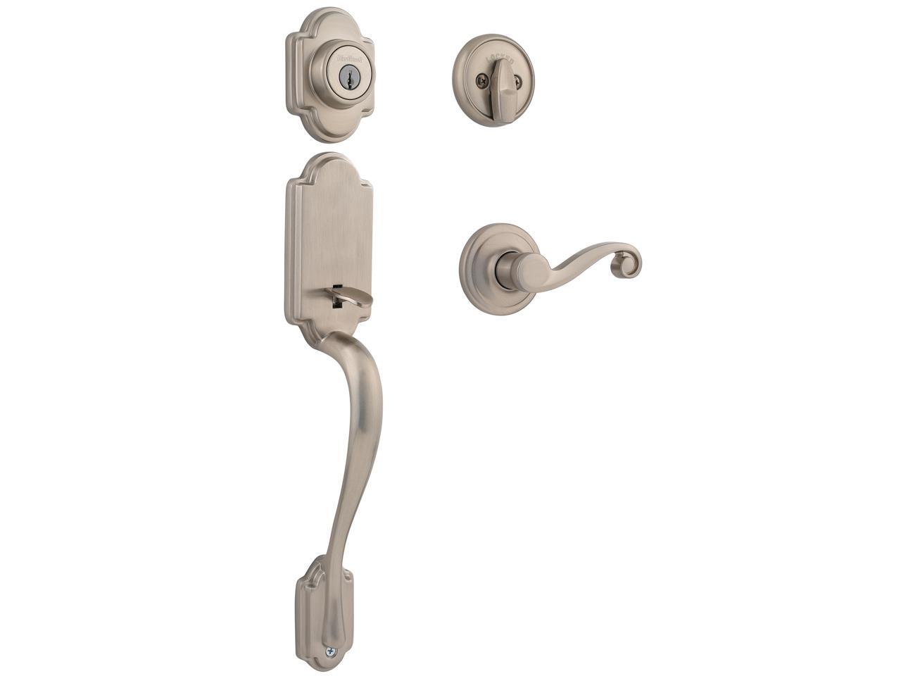 Kwikset Signature Series 98001094 Satin Nickel Smartkey™ Arlington® Handleset With Lido® Lever