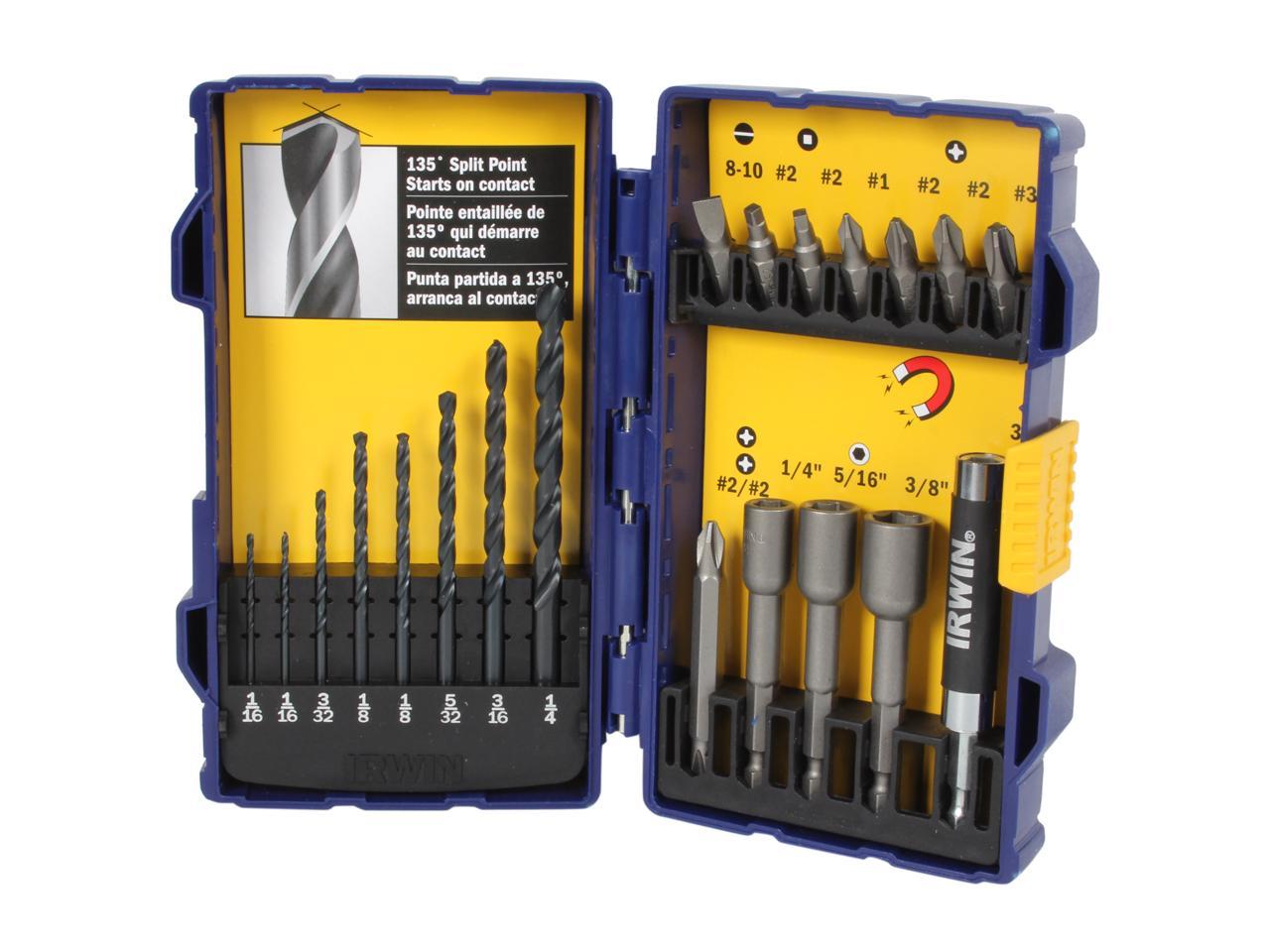 Irwin Tools Fastener Drive Tool And Drill Bit Set, 20-Piece - Newegg.com