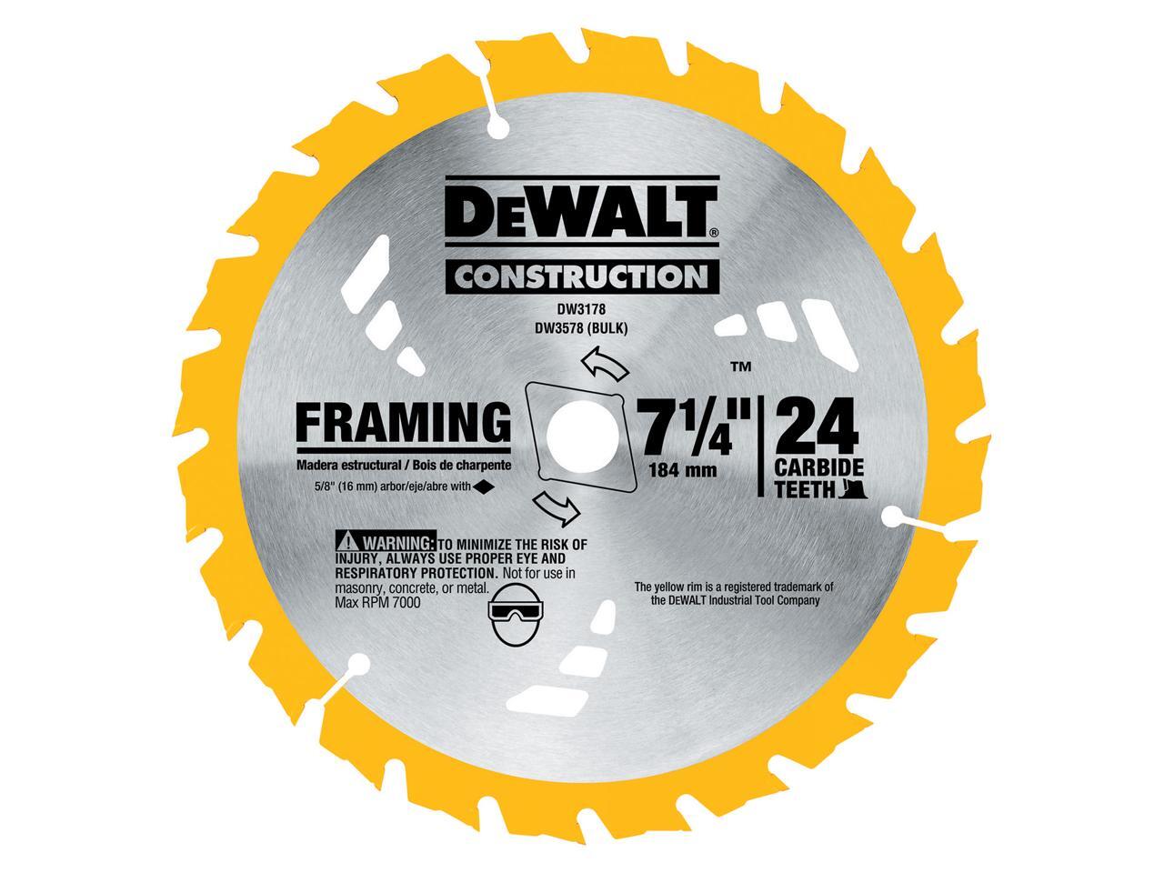 DEWALT 71/4" Framing Circular Saw Blade