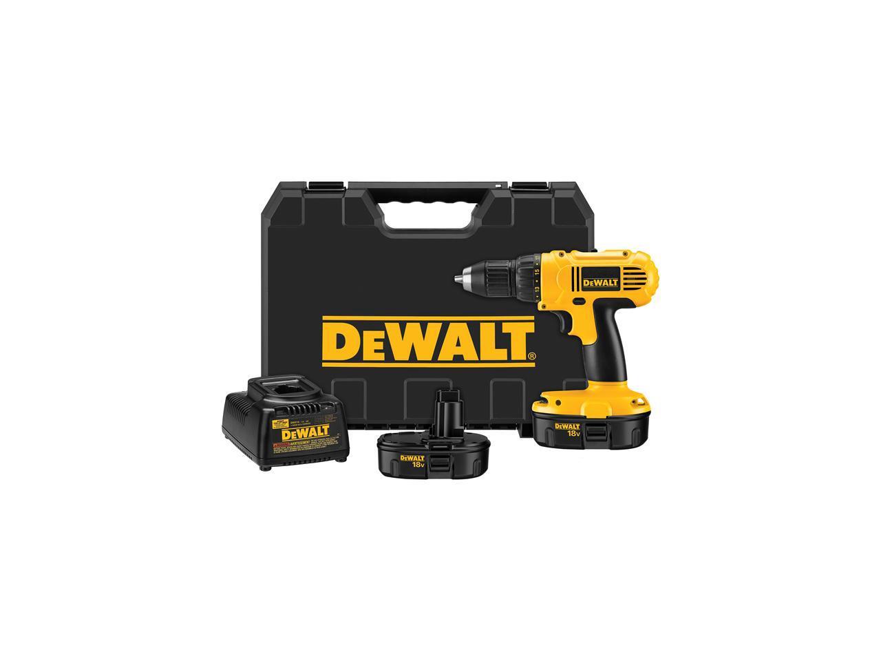 Dewalt DC970K2 18V Cordless 1/2 in. Adjustable Clutch Drill Driver Kit